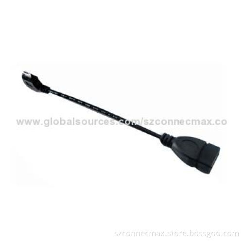 Micro USB to USB AF OTG Data Cable with 24/26/28/30AWG Available Gauge